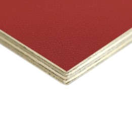 6.5mm High Quality Birch Wood Panels with Red Textured PVC Laminate
