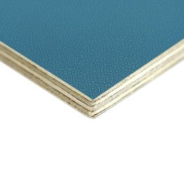 6.5mm High Quality Birch Wood Panels with Turquoise Textured PVC Laminate and Black Backing