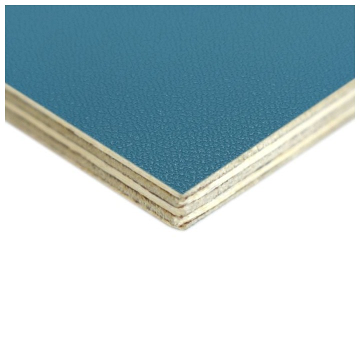 6.5mm High Quality Birch Wood Panels with Turquoise Textured PVC Laminate and Black Backing