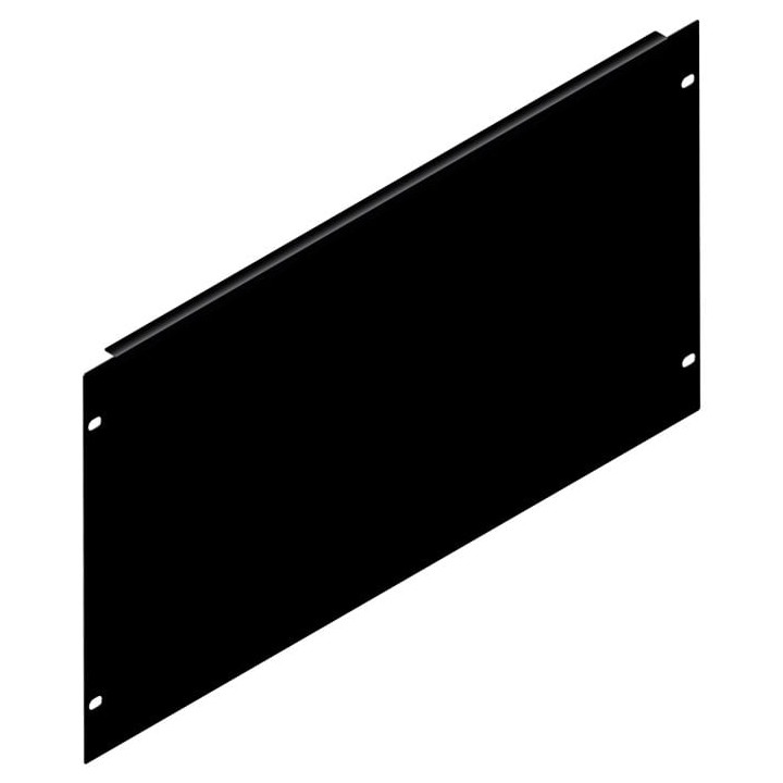 6U Black Flanged Rack Panel