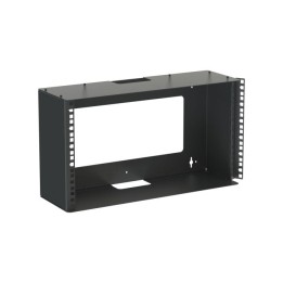6U Mount Wall Bracket with Square Hole Hinged Rails