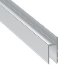 7.2mm Door Trim h Extrusion with 20mm Legs - 4m Long