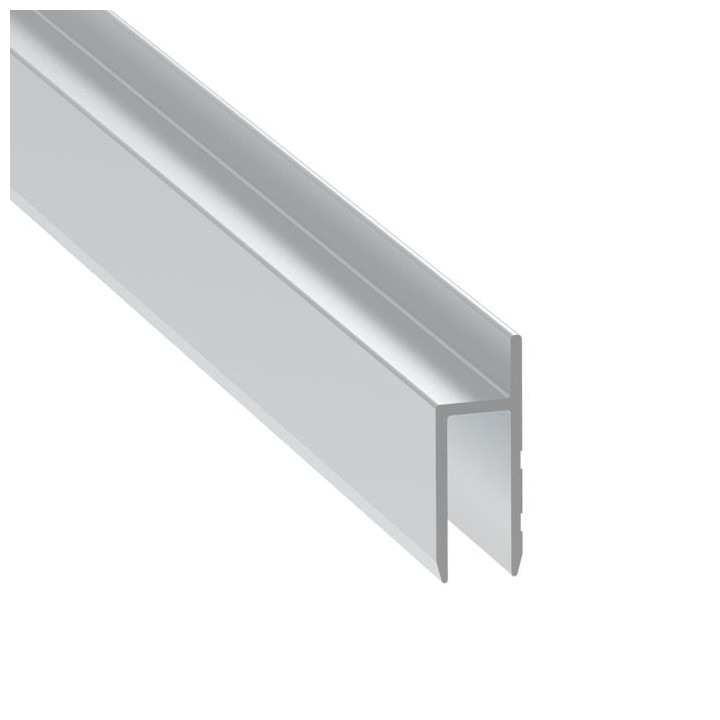 7.2mm Door Trim h Extrusion with 20mm Legs - 4m Long