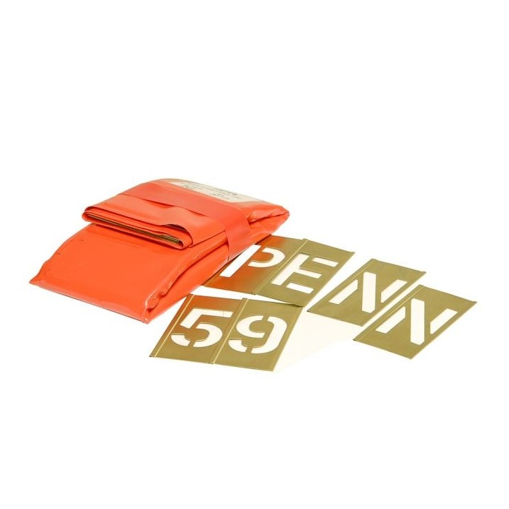 76 Piece Stencil Set with 50mm High Letters