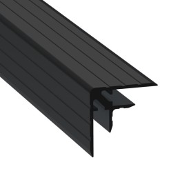 7mm Black Double Angle Extrusion with 30mm Legs - 4m Long