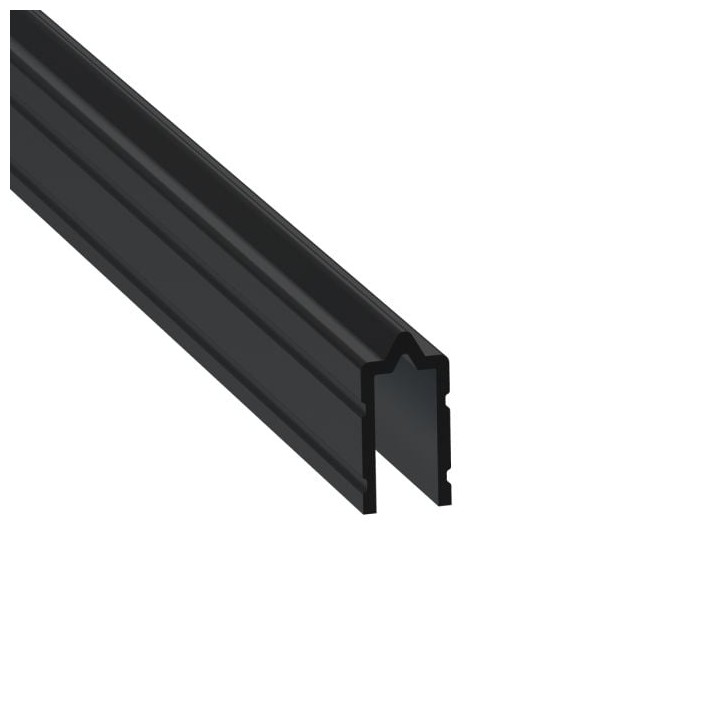 7mm Black Tongue Extrusion Mates with EG-0310S/2-4M Groove Extrusion - 4m Long