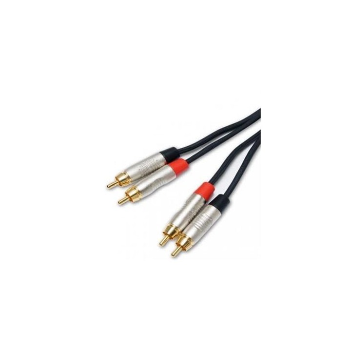 8000mm Rean Dual Signal RCA Phono Red/White Signal Lead