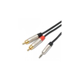 8000mm Y Lead 3.5mm Stereo Jack to 2 x RCA Phono