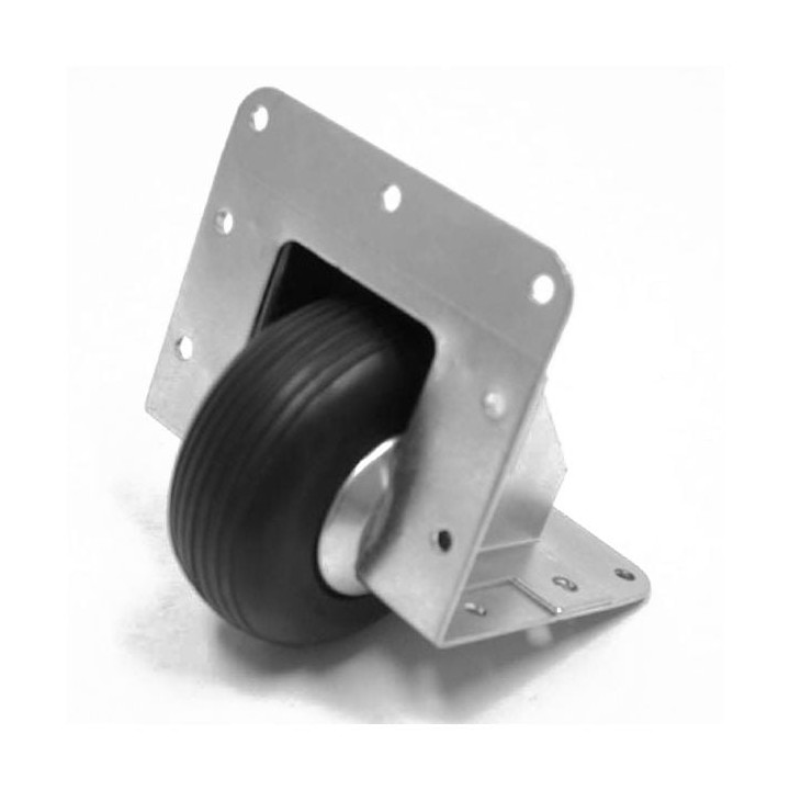 80mm Heavy Duty Zinc Edge Castor with Black Wheel