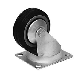 80mm Swivel Castor with Rubber Black Wheel