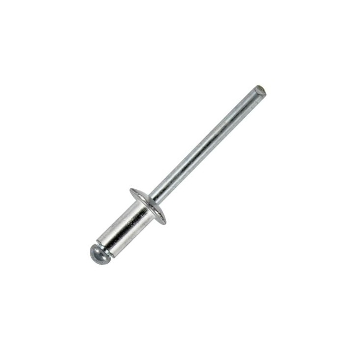 8mm Long Plain Rivets with Aluminium Body and Steel Mandrel