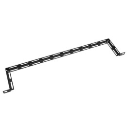 92mm Deep Black 1/2U Cable Lacing Bar