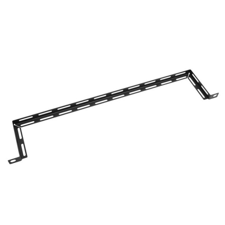 92mm Deep Black 1/2U Cable Lacing Bar