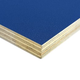 9mm High Quality Birch Wood Panels with Blue Textured PVC Laminate and Black Backing