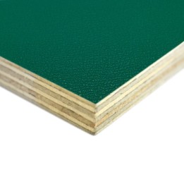 9mm High Quality Birch Wood Panels with Mint Green Textured PVC Laminate and Black Backing