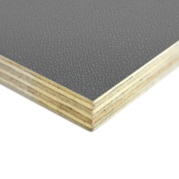 9mm High Quality Birch Wood Panels with Grey Textured PVC Laminate