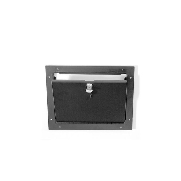 Black Access Door with Key Lock