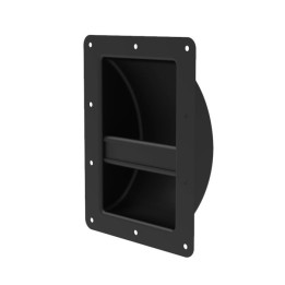 Black Cabinet Bar Handle with Aluminium Grip and Steel Dish
