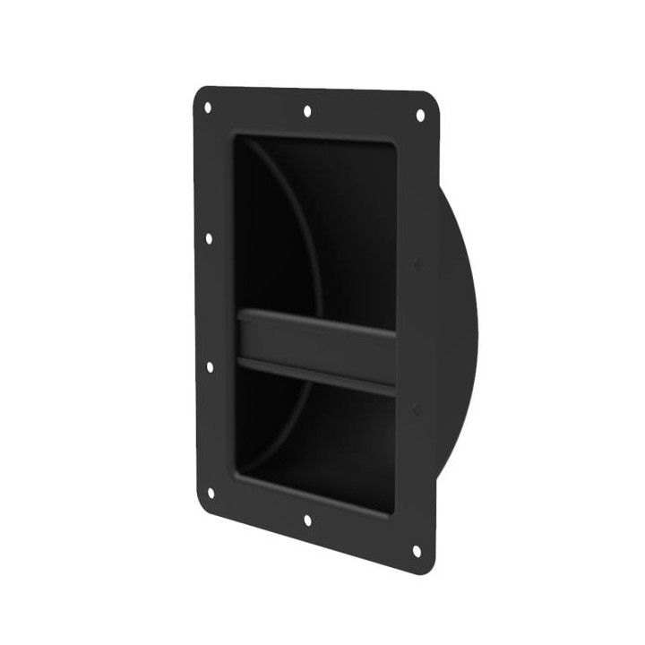 Black Cabinet Bar Handle with Aluminium Grip and Steel Dish