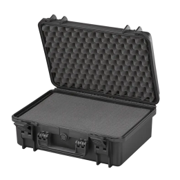 Black, cubed foams, INT 426x290xH159(45+114)mm, EXT 464x366xH176mm, 3,08kg, 19,64L
