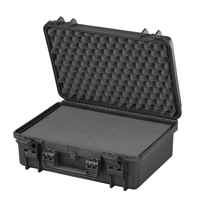 Black, cubed foams, INT 426x290xH159(45+114)mm, EXT 464x366xH176mm, 3,08kg, 19,64L