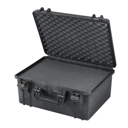 Black, cubed foams, INT 465x335xH220(40+180)mm, EXT 502x415xH246mm, 3,96kg, 34,27L