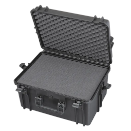 Black, cubed foams, INT 500x350xH280(58+222)mm, EXT 555x428xH306mm, 5,84kg, 49L