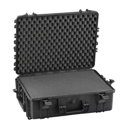 Black, cubed foams, INT 538x405xH190(50+140)mm, EXT 594x473xH215mm, 5,38kg, 41,4L