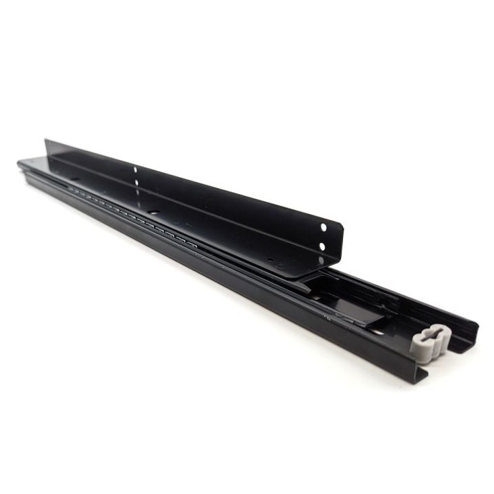 Black Drawer Slide with L-Shape Support - 450mm Long