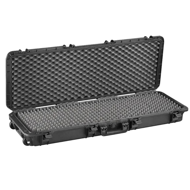 Black, convoluted foams, INT 1100x370xH140(45+95)mm, EXT 1177x450xH158mm, 7,92kg, 56,98L