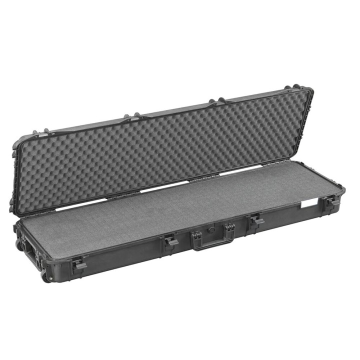 Black, cubed foams, INT 1350x370xH150(45+105)mm, EXT 1420x440xH168mm, 9,45kg, 75L