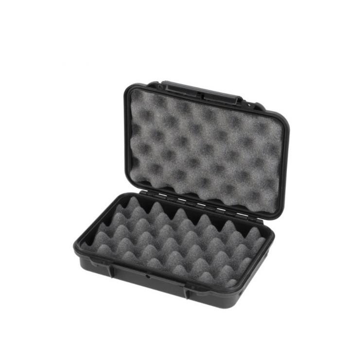 Black, empty, INT 212x82xH47(14+33)mm, EXT 230x175xH53mm, 0,26kg, 1,39L