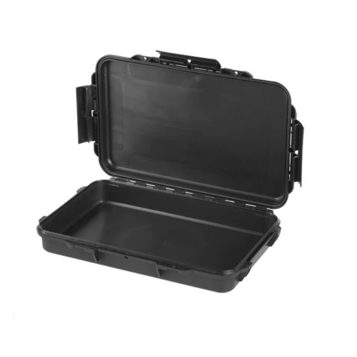 Black, empty, INT 316x195xH53(16+37)mm, EXT 350x230xH59mm, 0,48kg, 3,26L