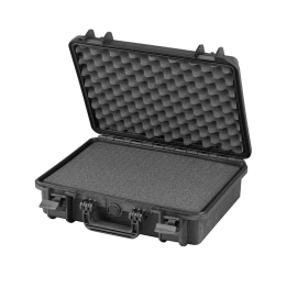 Black, cubed foams, INT 380x270xH115(36+79)mm, EXT 414x345xH129mm, 2,28kg, 11,8L