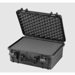Black, High Density cubed foams, INT 380x270xH160(36+124)mm, EXT 414x345xH174mm, 16,4L