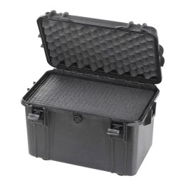 Black, High Density cubed foams, INT 400x230xH260(47,5+212,5)mm, EXT 456x290xH318mm, 22L