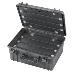 Black, Tool case with shoulder strap, INT 466x335xH220(40+180)mm, EXT 503x415xH246mm, 4,46kg, 34,27L