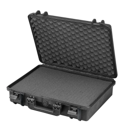 Black, cubed foams, INT 465x335xH125(40+85)mm, EXT 502x415xH141mm, 2,9kg, 19,47L