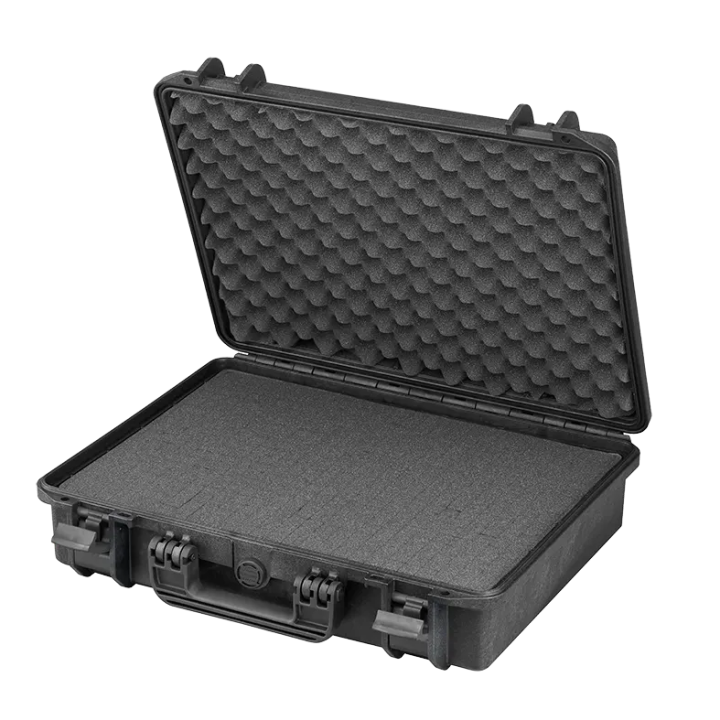 Black, cubed foams, INT 465x335xH125(40+85)mm, EXT 502x415xH141mm, 2,9kg, 19,47L