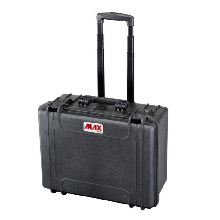 Black, Tool case with trolley, INT 466x335xH220(40+180)mm, EXT 503x422xH267mm, 7,1kg, 34,27L