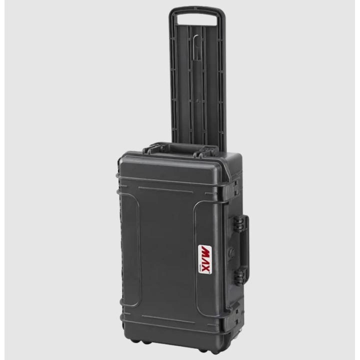 Black, High Density cubed foams with trolley, INT 520x290xH200(45+155)mm, EXT 585x361xH238mm, 4,02L