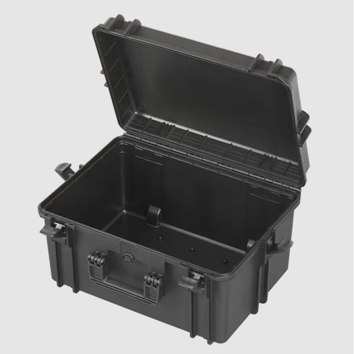 Black, empty, INT 500x350xH280(58+222)mm, EXT 555x428xH306mm, 5,1kg, 49L