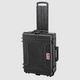 Black, High Density cubed foams with trolley, INT 538x405xH190(50+140)mm, EXT 604x473xH225mm, 41,4L