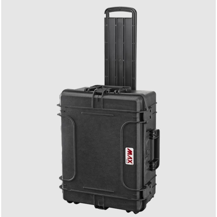 Black, High Density cubed foams with trolley, INT 538x405xH245(50+195)mm, EXT 604x473xH283mm, 53,38L