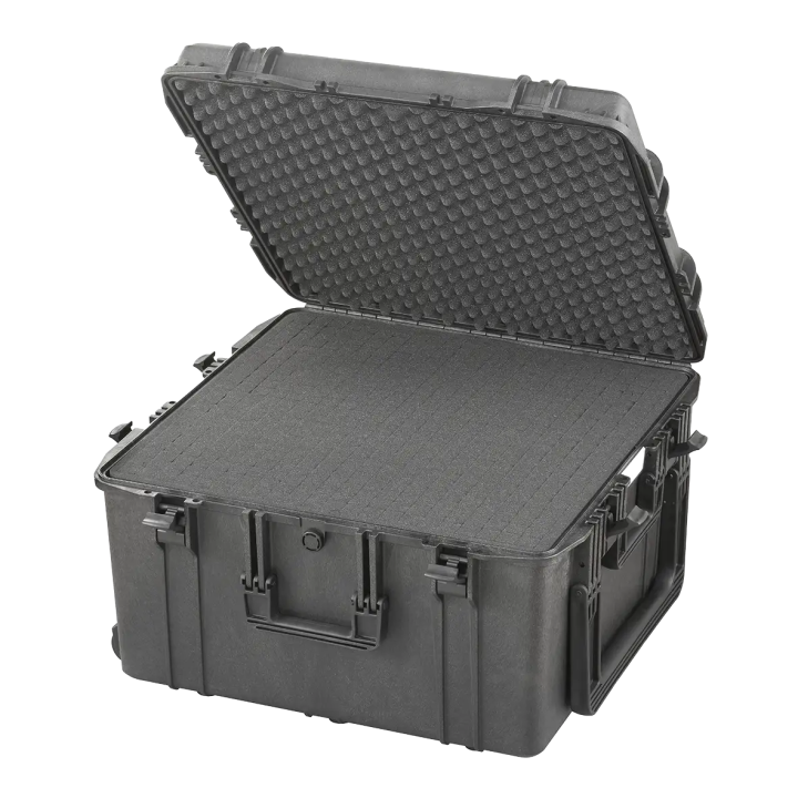 Black, cubed foams , INT 615x615xH360(60+300)mm, EXT 680x675xH393mm, 12,9kg, 135L