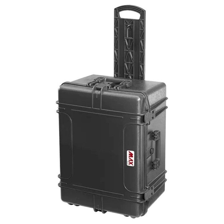 Black, High Density cubed foams with trolley, INT 620x460xH250(60+190)mm, EXT 687x528xH286mm, 71,3L