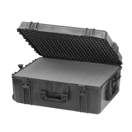 Black, cubed foams , INT 620x460xH250(60+190)mm, EXT 687x528xH276mm, 8,08kg, 71,3L
