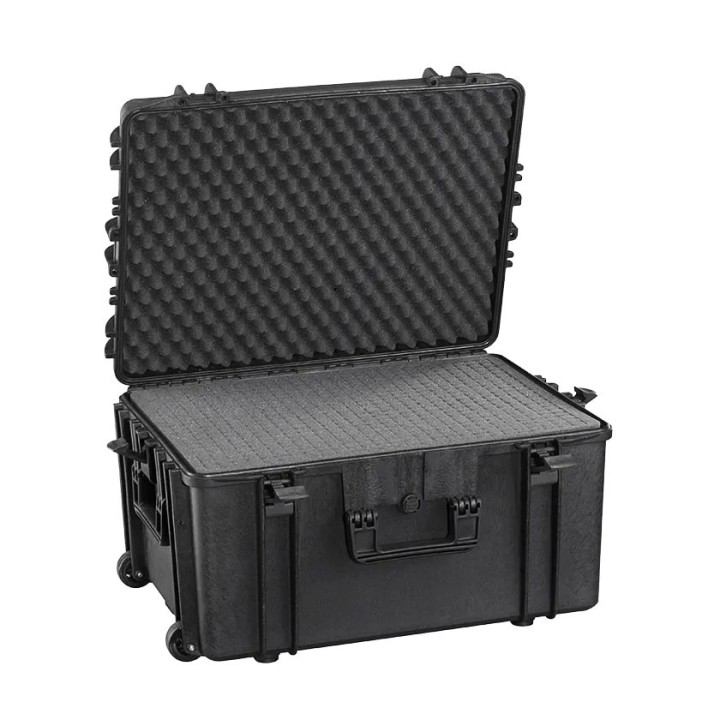 Black, High Density cubed foams with trolley, INT 620x460xH340(60+280)mm, EXT 687x528xH376mm, 96,96L