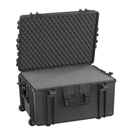 Black, cubed foams with trolley, INT 620x460xH340(60+280)mm, EXT 687x528xH376mm, 11,18kg, 96,96L