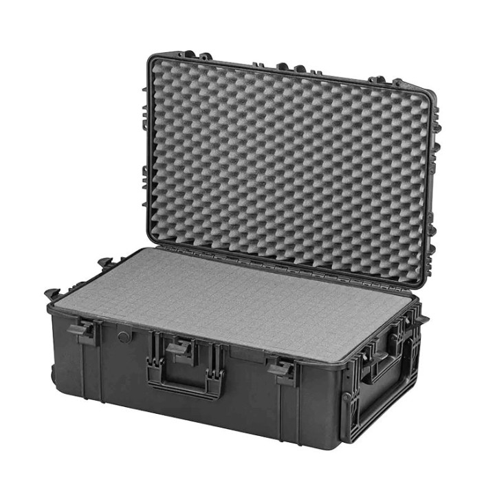Black, High Density cubed foams, INT 750x480xH280(60+220)mm, EXT 816x540xH306mm, 100,8L